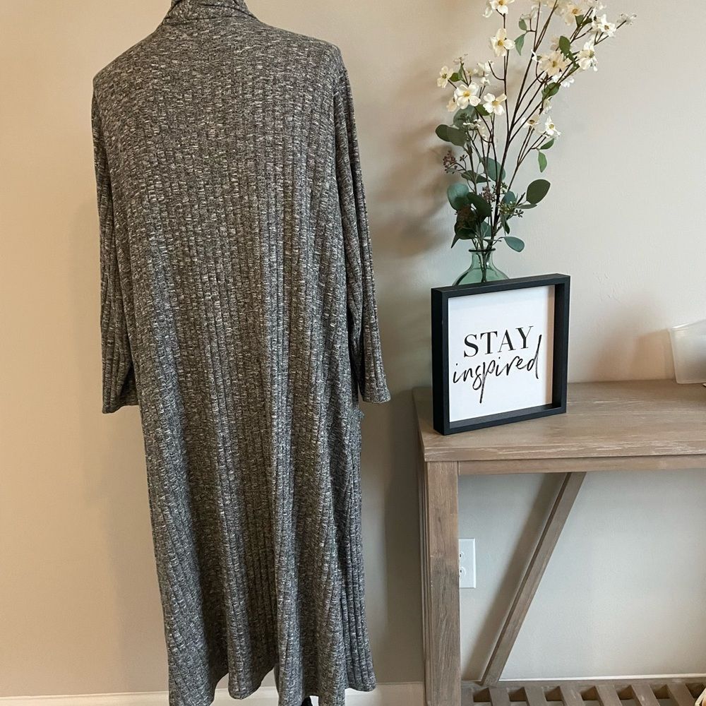 Lisa Rinna Collection Ribbed Long Cardigan - Picture 3 of 7